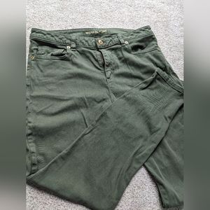 Michael Kors Izzy Skinny Sage Green Size 12 Stretch Jeans